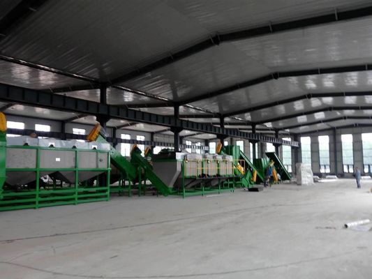 1000kg / jam film mulsa PE menghancurkan mesin cuci dan daur ulang
