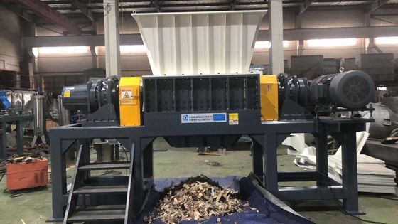 18.5kw Twin Shaft Shredder Machine, mesin penghancur ban tahan lama
