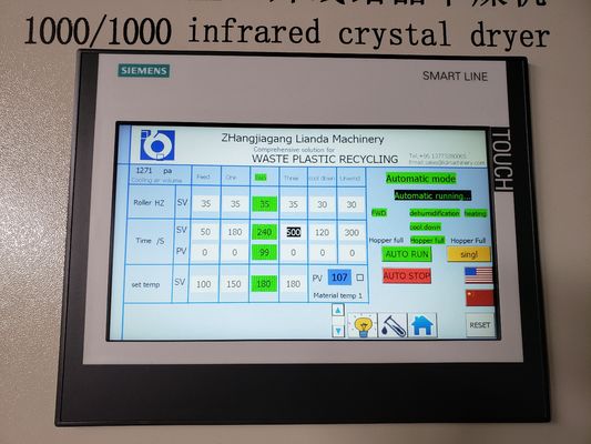 Mesin Pengering Plastik Dehumidifying Rotary 50ppm