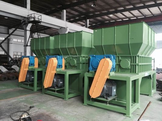 Mesin Penghancur Kertas Shaft Ganda 15ton / jam Film Sampah