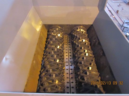 Mesin Penghancur Kertas Shaft Ganda 15ton / jam Film Sampah