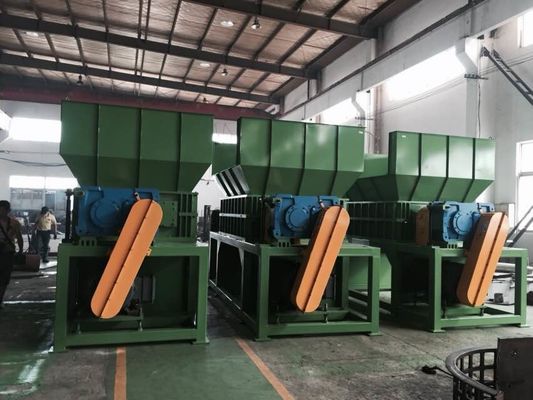 Mesin Penghancur Kertas Shaft Ganda 15ton / jam Film Sampah