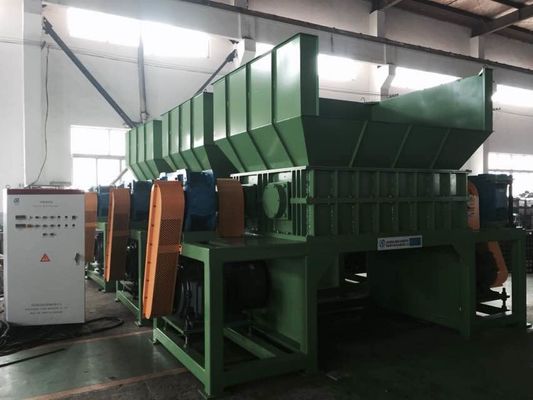 Mesin Penghancur Kertas Shaft Ganda 15ton / jam Film Sampah