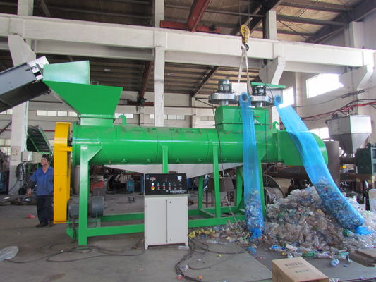 2ton / H Mesin Daur Ulang Plastik Mesin Penghapusan Label Tutup Botol PET