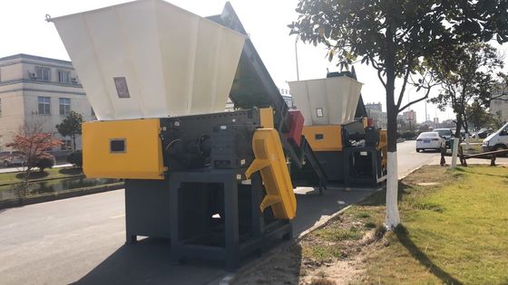 45kw 4 pcs Mesin Penghancur Plastik Serat Pisau Tetap