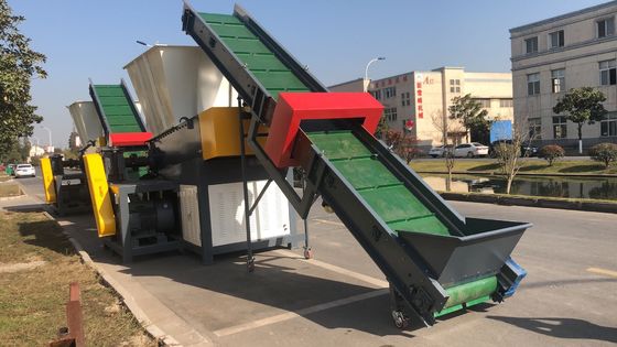 45kw 4 pcs Mesin Penghancur Plastik Serat Pisau Tetap